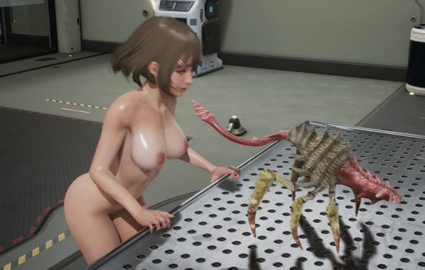 3D Small Monster gets a Blowjob from Titty Babe