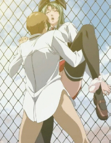 Mika Ito getting fucked beautifully against the fence on roof. (Bible Black Only)